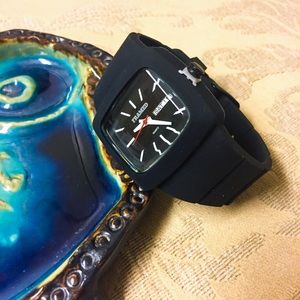 Black Square Face Digital Watch with Sleek Design